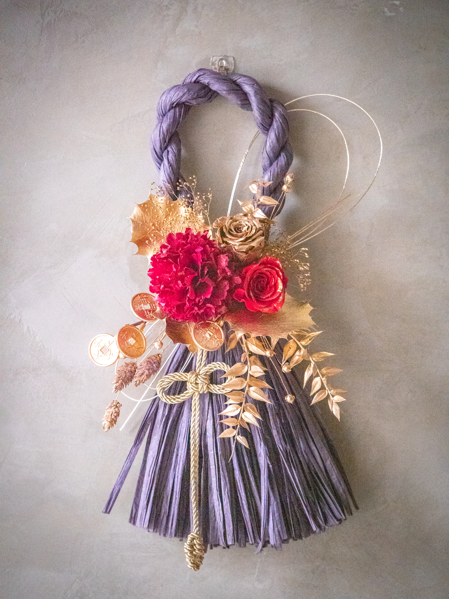 |紅開紫運|長型注連繩 1 |紅開紫運|長型注連繩