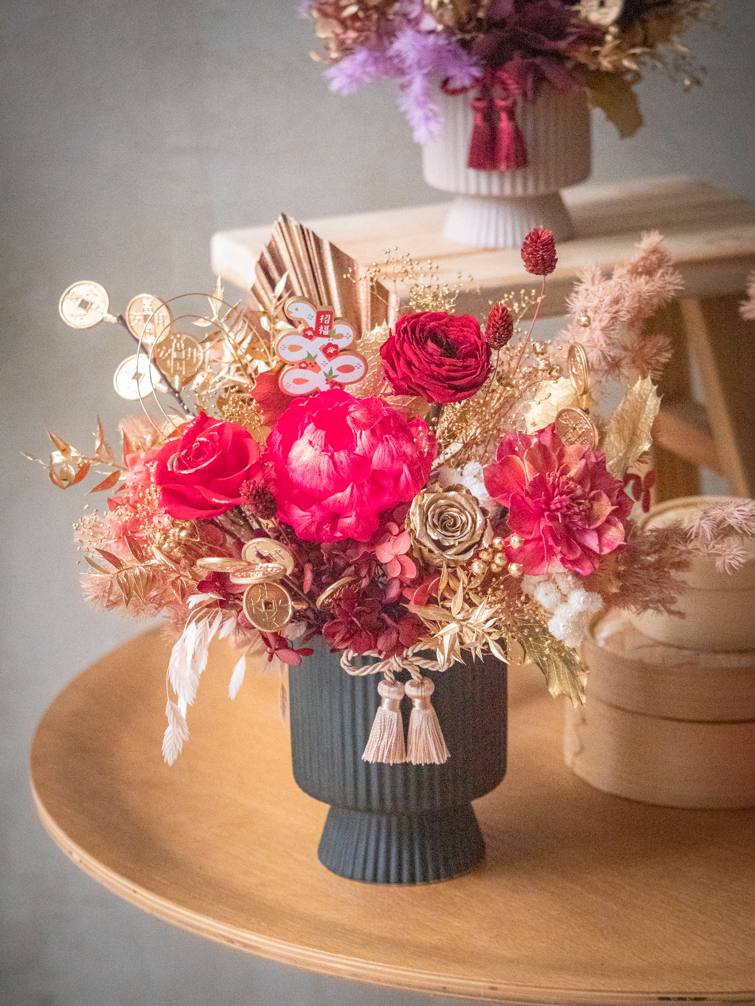 |花紅迎喜 |M 永生盆花 3 |花紅迎喜 |M 永生盆花:圖片 3