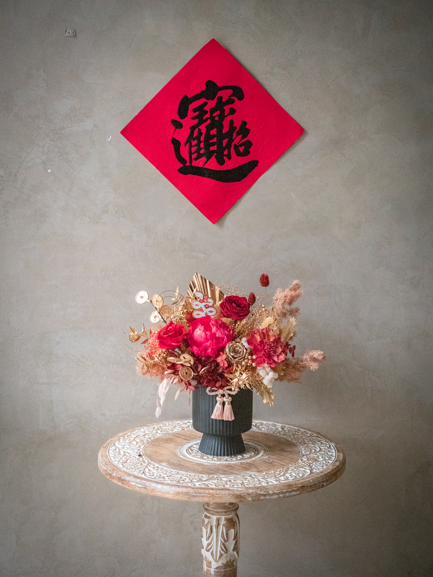 |花紅迎喜 |M 永生盆花 2 |花紅迎喜 |M 永生盆花:圖片 2