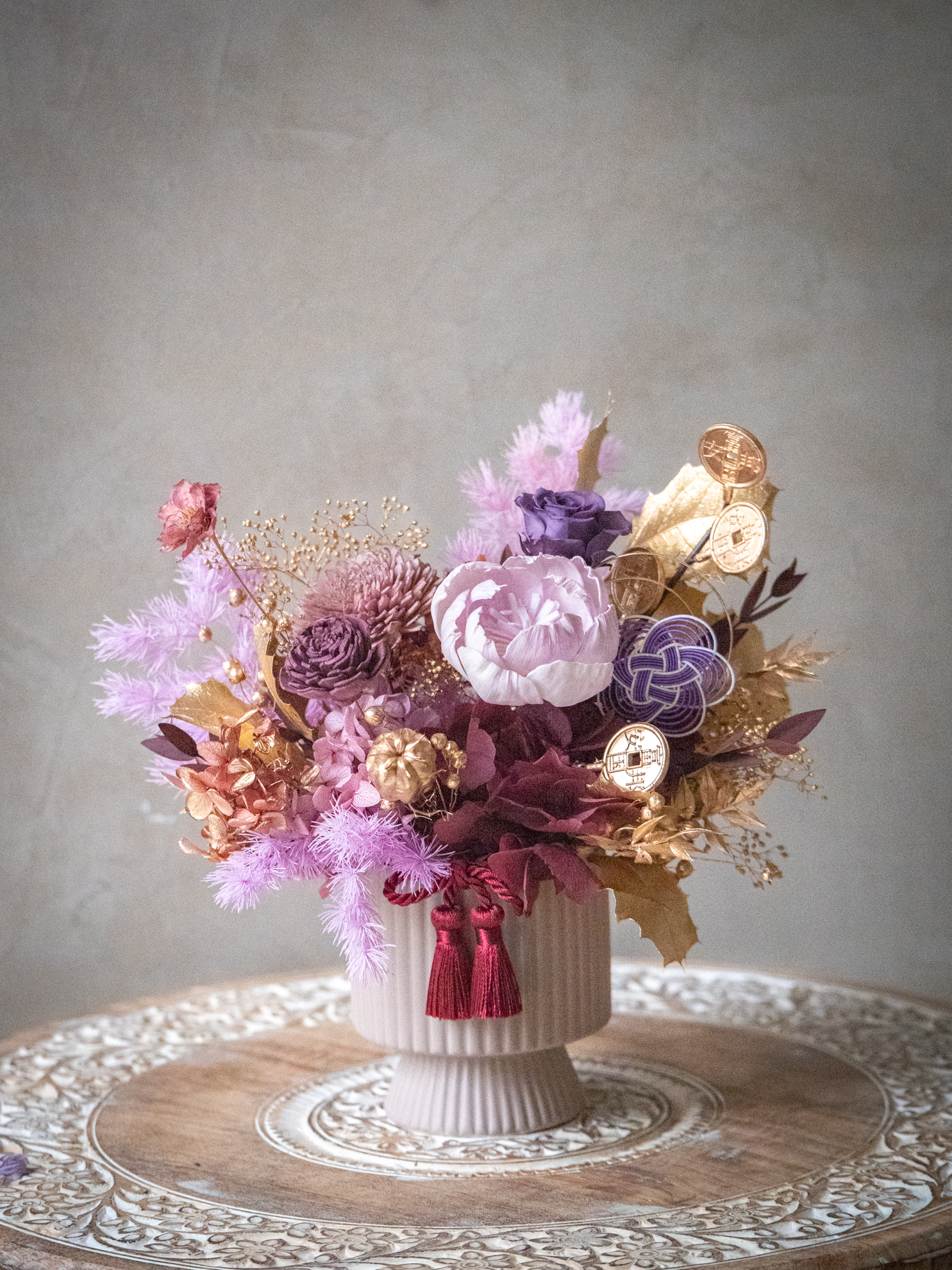 |花紫吉祥 |S 永生盆花 1 |花紫吉祥 |S 永生盆花