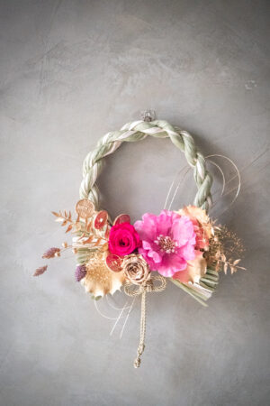 ｜桃開金福｜圓形注連繩