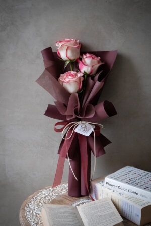 經典花束｜3 朵特級厄瓜多玫瑰花束